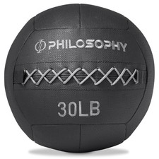 OPEN BOX - Wall Ball, Soft Shell Weighted Medicine Ball w/ Non-Slip Grip - 30 LB
