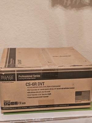 PHASE TECH Professional SerieCS-6R DVT In-Ceiling Speaker, 100 Max Wattage