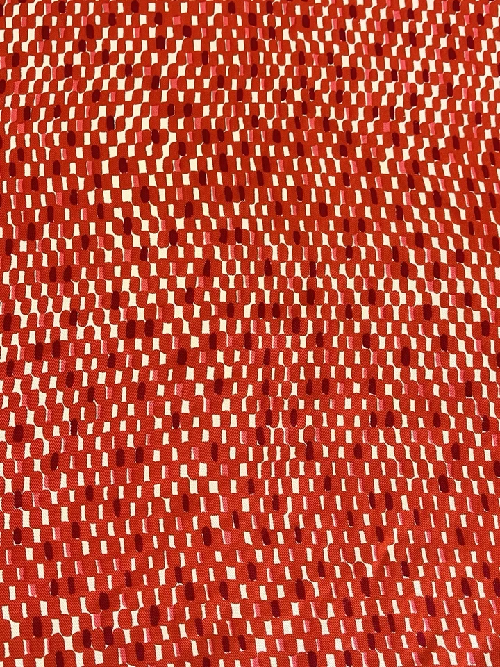 Bufanda de seda Vera vintage con estampado gráfico azul y rosa Foto 4 de 4