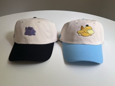 Bundle of 2 Pokémon x Target Ditto & Psyduck Hats Embroidered Cotton Cap NEW