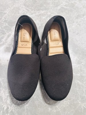 Me Too Eva Round Toe Knit Ballet Flats Womens 9 Black Slip-On Flexible Office