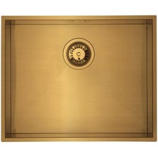 Maine Ullswater Brass Kitchen Sink Single Bowl 430mm x 530mm Inset & Undermount