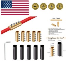 6 8 10 AWG Gauge Wire Connector Nut Kit, 80A Splicing Quick Wiring Connection...