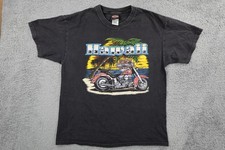Vintage Harley-Davidson Shirt Mens Large Black Pacific Maui Hawaii Motorcycle