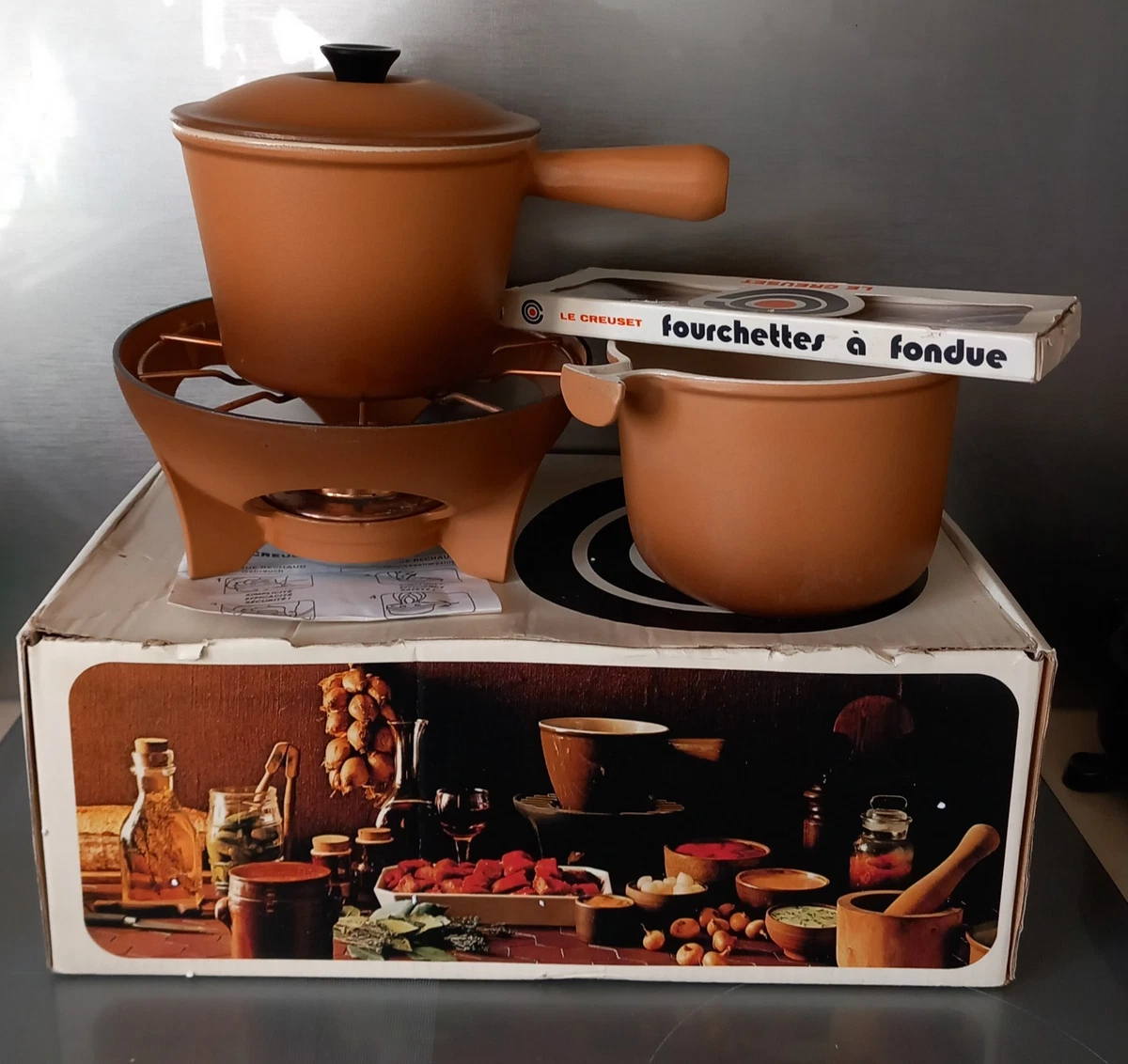 Service a Fondue Bourguignonne & Savoyarde: Appareil & accessoire, caquelon font