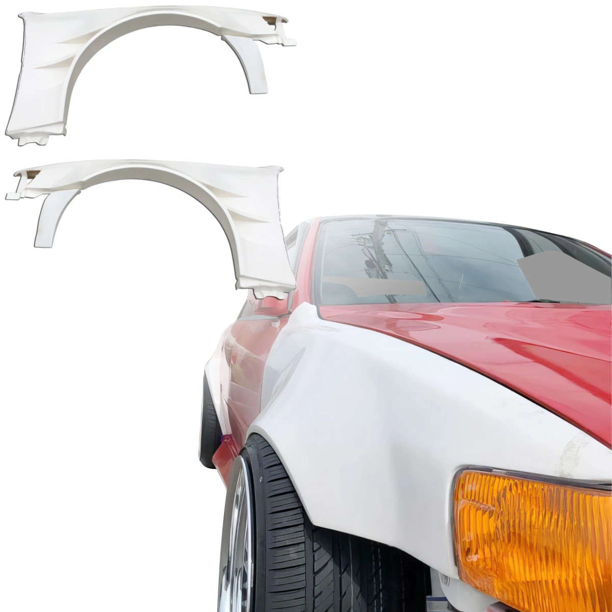 ModeloDrive FRP ORI t4 75mm Fenders (front) 4pc (JZX100) for