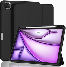 New Ipad Air 13 Inch Case M3 2025/M2 2024 with Pencil Holder, Trifold Stand Smar
