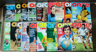 Lot de 19 Magazines anciens "Onze" revues Foot Collection n° 41 à 59 année 79 80