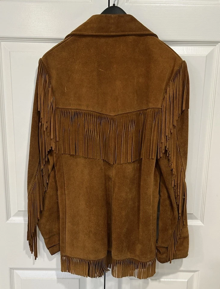 Vintage Schott Rancher Fringe Suede Jacket USA Size 38 - Image 2 of 4