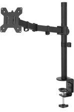 Amazon Basics Single Computer Monitor Stand – Height Adjustable Desk Arm Mount