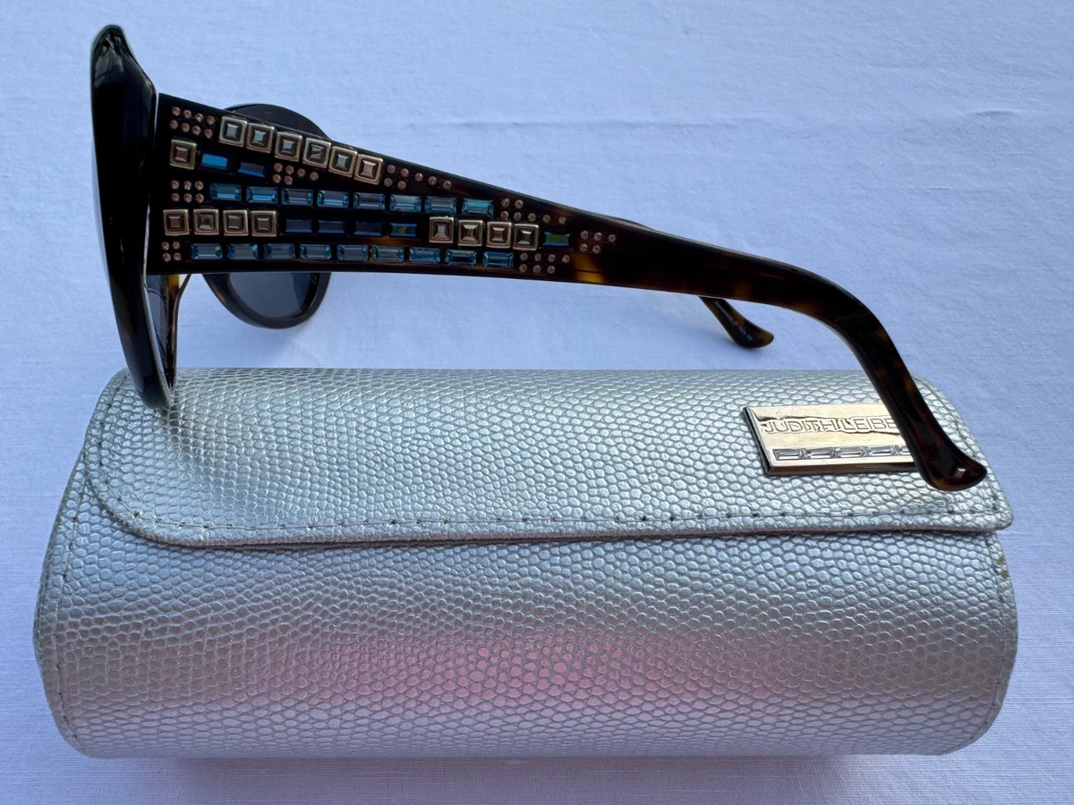 Judith Leiber JL1626 01 Butterfly Mother of Pearl Crystal Leaf Sunglasses Whimsy Judith Leiber Black Women main image 2