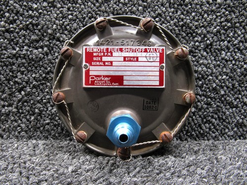 1321-518316 Parker Remote Fuel Shutoff Valve