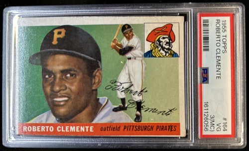 1955 Topps Roberto Clemente Rookie RC #164 Pirates PSA 3