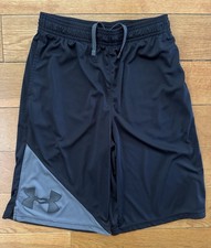Under Armour boys black shorts size youth L with pockets.