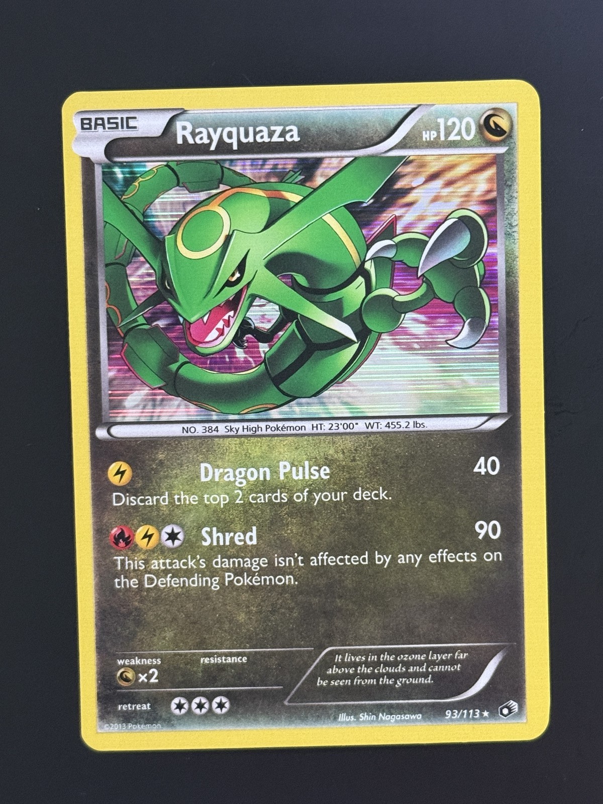 Rayquaza Holo Rare Legendary Treasures 93/113 NM
