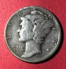 1931S US Mercury SILVER Dime "San Francisco" Mint! FINE! Lower Mintage! Coin!
