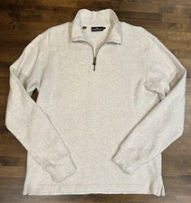 Rodd & Gunn Men’s Alton Ave 1/4 Zip Sweatshirt Light Gray Size M Hunting