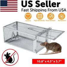 USA Mouse Trap Rat Trap Rodent Trap Live Catch Cage, Easy to Set Up and Reuse