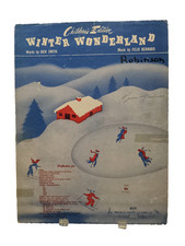 1930's Winter Wonderland Childrens Edition Sheet Music Piano Christmas    F3J
