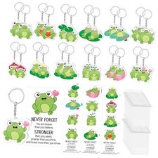 24 Set Frog Keychains Employee Appreciation Gifts Bulk Positive Funny Frog