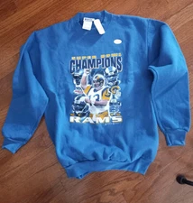 Sports Attack Super Bowl XXXIV Blue Sweatshirt Youth Size Extra Large 18-20