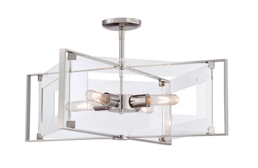 Colgante Kovacs P1403-613 níquel 4 luces de la colección Crystal Clear Foto 2 de 4