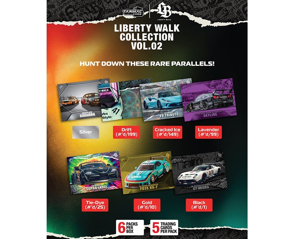 Tarmac Cards Liberty Walk Collectible Trading Cards Vol. 2 Box