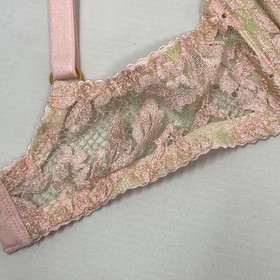 Agent Provocateur Saadia SOIREE Green Pink Bra Lace Bra 36B NWT