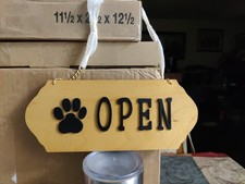 Dog Paw Open/Closed Sign