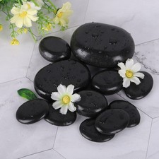 20Pcs/Set Hot Spa Black Basalt Oval Shape Stone Essential Oil Pedicure Massage