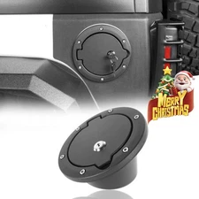 Locking Gas Tank Cap Fuel Filler Door Cover for Jeep Wrangler JK Unlimited 07-18
