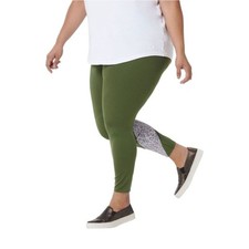 Soulgani Petite Medium Army Green Bali Beach Babe Strong Soul Leggings