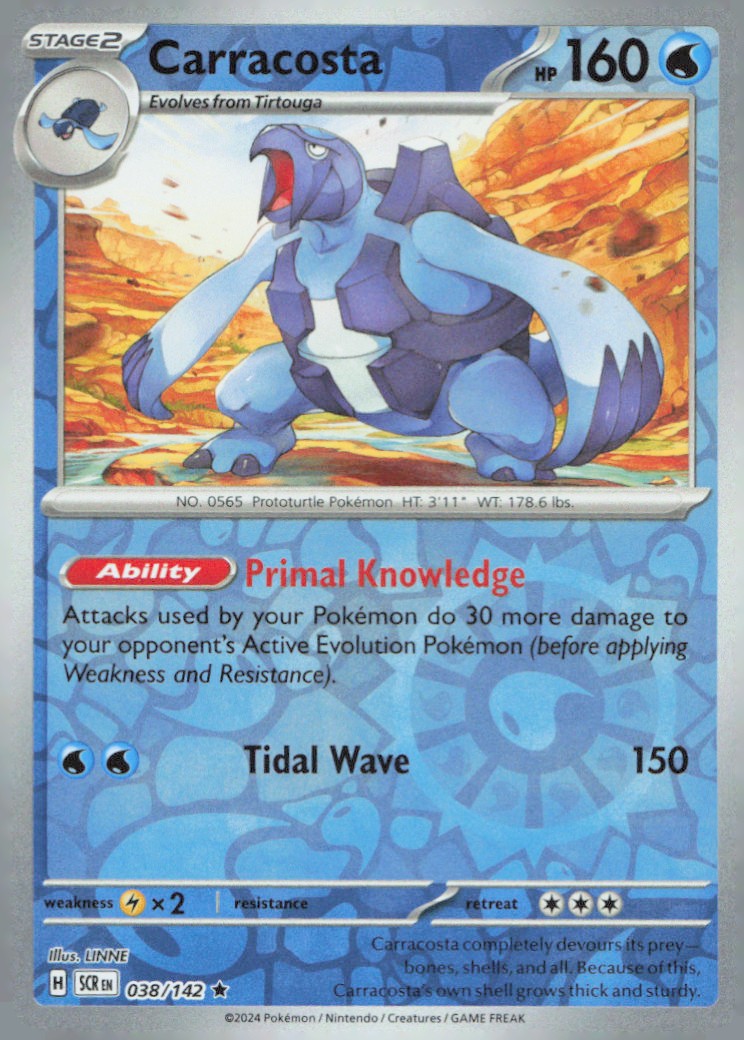 Carracosta Rare SV07: Stellar Crown 038/142 NM