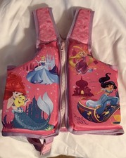 What Kids Want Disney Princesses Fabric Swim Vest Pink Girls M/L 40-55lbs Max
