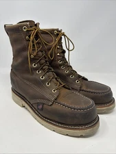 Thorogood 804-4378 Men's 8" Leather Moc Steel Safety Toe Work Boots Size 7 D