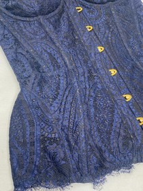 Agent Provocateur Madison Navy Lace Corset AP3 Medium