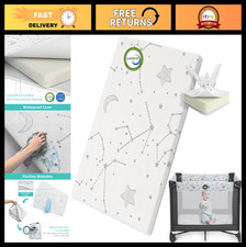 Pack and Play Mattress Topper for Baby Playpen - Firm Foam, Washable Cover 38"x2