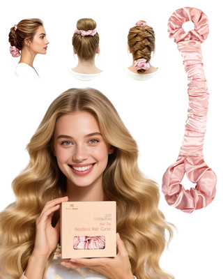 Multi-Function Satin Heatless Hair Curler & Hair Tie Non-Heating Hair Roller Cur