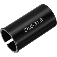 Bicycle Seat Post Adapter Shim, 28.6 to 31.8 mm & Alloy & Black for Road Bike