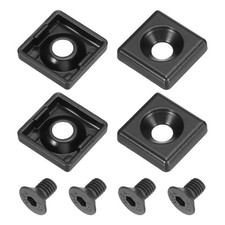 4Pcs 2020 EU Standard T-Slot 6.5mm Dia Aluminum Extrusion End Cap Black