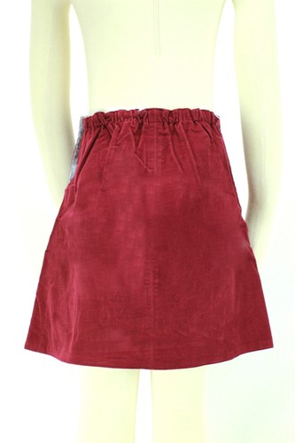 Jupe réversible fille JACADI révérend prune/bleu velours côtelé taille 8 ans neuve avec étiquette 74€ soldes