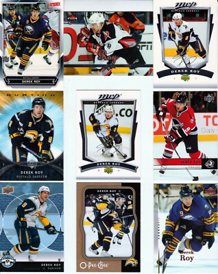   Huge 40 + different DEREK ROY cards lot 2006 - 2015 Sabres Stars Canucks 