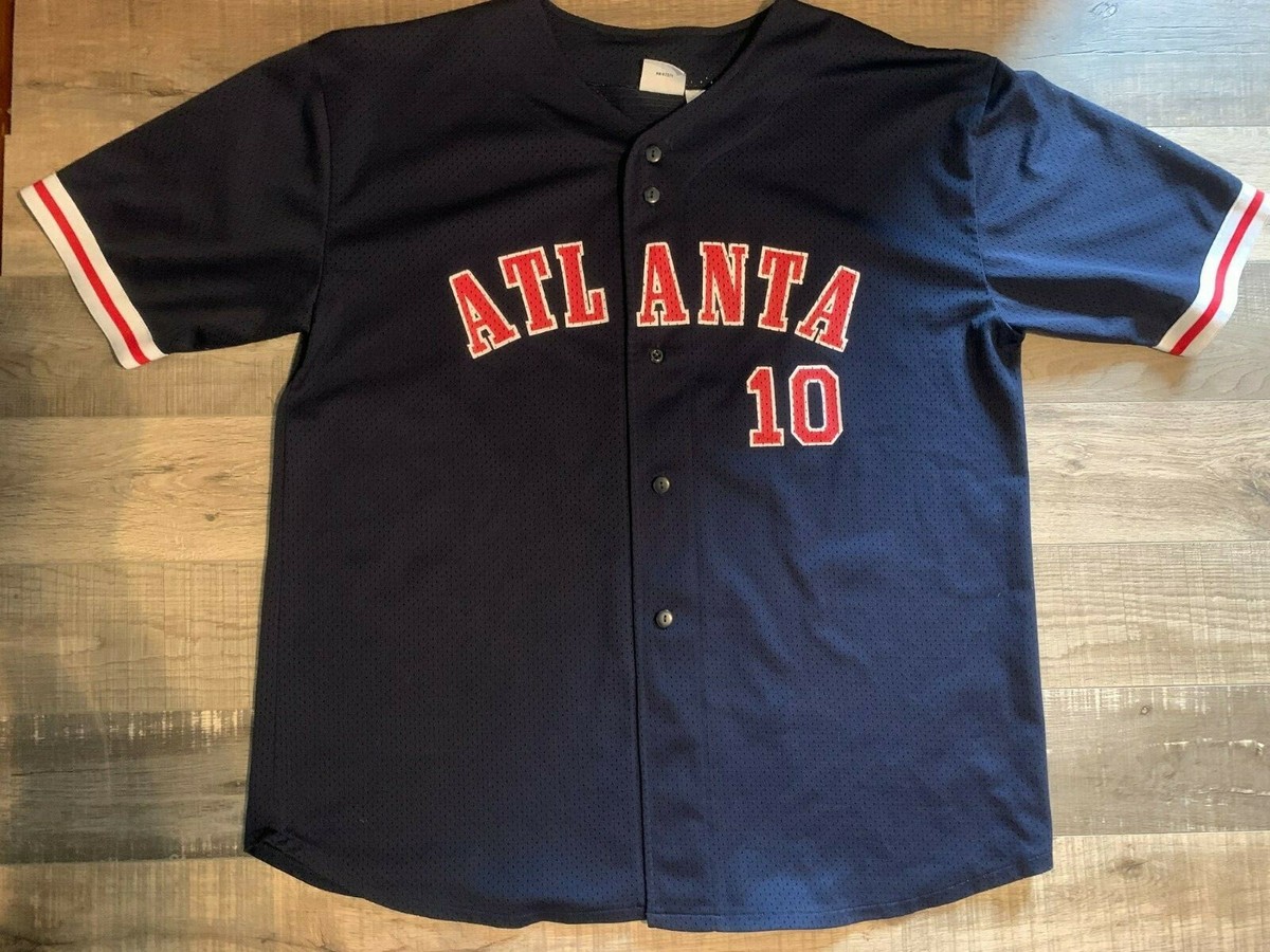 Vintage MLB Atlanta Braves Chipper Jones # 10 Jersey SIZE XL Vintage MLB Atlanta Braves Chipper Jones # 10 Jersey SIZE XL