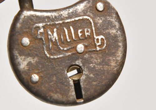 VINTAGE INDUSTRIAL MILLER VORHÄNGESCHLOSS OHNE SCHLÜSSEL - Bild 2 von 4