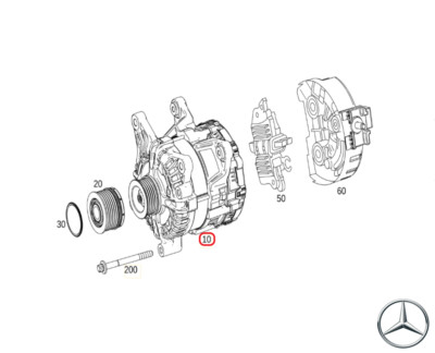 Genuine Mercedes-Benz A0009063003 Generator A205 C205 S205 W213 S213 C238 X253