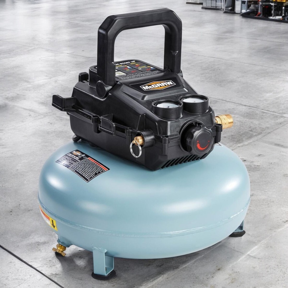 3 Gallon 110 PSI Oil Free Light-Duty Portable Pancake Air Compressor Inflator