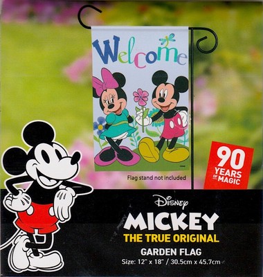 Disney 12 X 18 Welcome Garden Flag Banner Ft Mickey Mouse