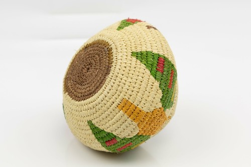 Cesta vintage tejida a mano hecha por artesanos indígenas - Imagen 6 de 11