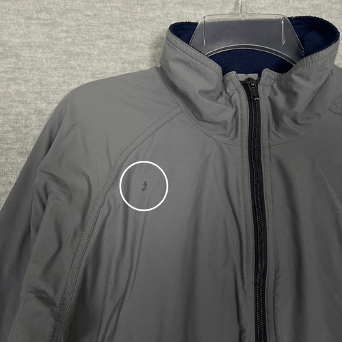 LL Bean Vintage Bomber Jacket Mens Medium Tall Gray Blue Zipper Lined USA Made - Picture 9 of 10