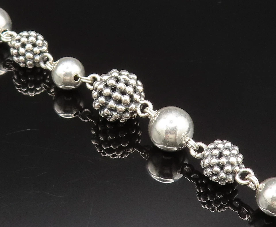 Pulsera MICHAEL DAWKINS PLATA 925 vintage perlas cultivadas y cuentas BT9788 Foto 4 de 4